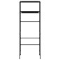 vidaXL Toilettenregal 2 Ablagen Schwarz 53,5x28x143 cm Eisen vidaXL Toilettenregal 2 Ablagen Schwarz 53,5x28x143 cm Eisen