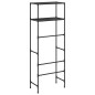 vidaXL Toilettenregal 2 Ablagen Schwarz 53,5x28x143 cm Eisen vidaXL Toilettenregal 2 Ablagen Schwarz 53,5x28x143 cm Eisen