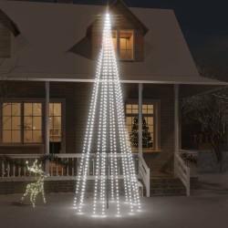 vidaXL LED-Weihnachtsbaum für Fahnenmast Kaltweiß 732 LEDs 500 cm