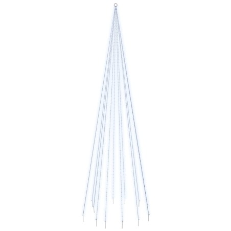 vidaXL LED-Weihnachtsbaum für Fahnenmast Kaltweiß 732 LEDs 500 cm