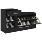 vidaXL Schuhbank Schwarz 94,5x31x57 cm Holzwerkstoff vidaXL Schuhbank Schwarz 94,5x31x57 cm Holzwerkstoff