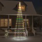 vidaXL LED-Weihnachtsbaum für Fahnenmast Mehrfarbig 732 LEDs 500 cm vidaXL LED-Weihnachtsbaum für Fahnenmast Mehrfarbig 732 LEDs 500 cm