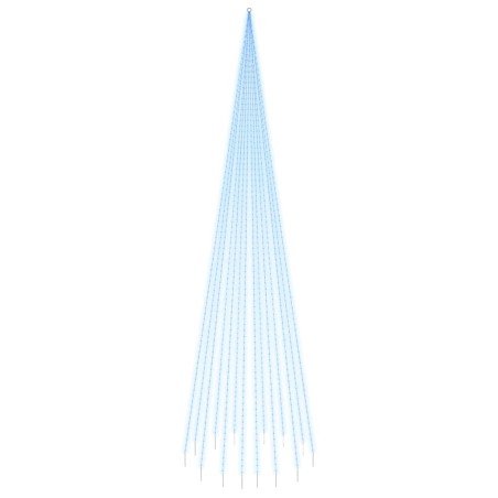 vidaXL LED-Weihnachtsbaum für Fahnenmast Blau 1134 LEDs 800 cm