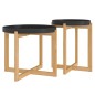 vidaXL Couchtische 2 Stk. Schwarz Holzwerkstoff und Massivholz Kiefer vidaXL Couchtische 2 Stk. Schwarz Holzwerkstoff und Massivholz Kiefer