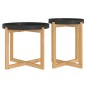 vidaXL Couchtische 2 Stk. Schwarz Holzwerkstoff und Massivholz Kiefer vidaXL Couchtische 2 Stk. Schwarz Holzwerkstoff und Massivholz Kiefer