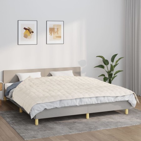 vidaXL Gewichtsdecke Hellcreme 155x220 cm 11 kg Stoff