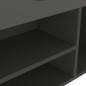 Schuhbank mit Kissen Grau 104x30x49 cm Holzwerkstoff Schuhbank mit Kissen Grau 104x30x49 cm Holzwerkstoff