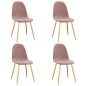 Esszimmerstühle 4 Stk. Rosa Samt Esszimmerstühle 4 Stk. Rosa Samt