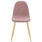 Esszimmerstühle 4 Stk. Rosa Samt Esszimmerstühle 4 Stk. Rosa Samt