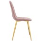 Esszimmerstühle 4 Stk. Rosa Samt Esszimmerstühle 4 Stk. Rosa Samt