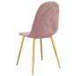 Esszimmerstühle 4 Stk. Rosa Samt Esszimmerstühle 4 Stk. Rosa Samt