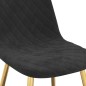 Esszimmerstühle 4 Stk. Schwarz Samt Esszimmerstühle 4 Stk. Schwarz Samt