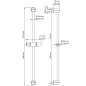 RIDDER Duschgleitstange Grenada Chrom 91170 RIDDER Duschgleitstange Grenada Chrom 91170