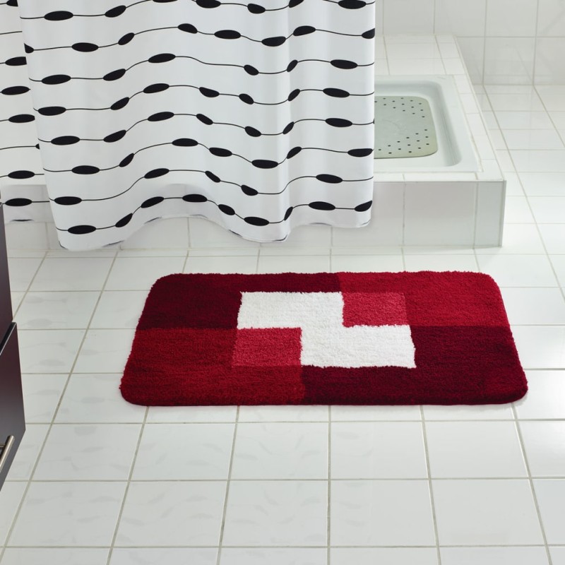 RIDDER Badteppich Coins 60×90 cm Rot 7103306 RIDDER Badteppich Coins 60×90 cm Rot 7103306