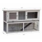 @Pet Kaninchenstall Bigfoot Holz 137×50×85 cm Weiß 26024 @Pet Kaninchenstall Bigfoot Holz 137×50×85 cm Weiß 26024