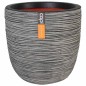 Capi Blumentopf Nature Rib Oval 43 x 41 cm Anthrazit KOFZ933 Capi Blumentopf Nature Rib Oval 43 x 41 cm Anthrazit KOFZ933