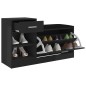Schuhbank Hochglanz-Schwarz 94,5x31x57 cm Holzwerkstoff Schuhbank Hochglanz-Schwarz 94,5x31x57 cm Holzwerkstoff