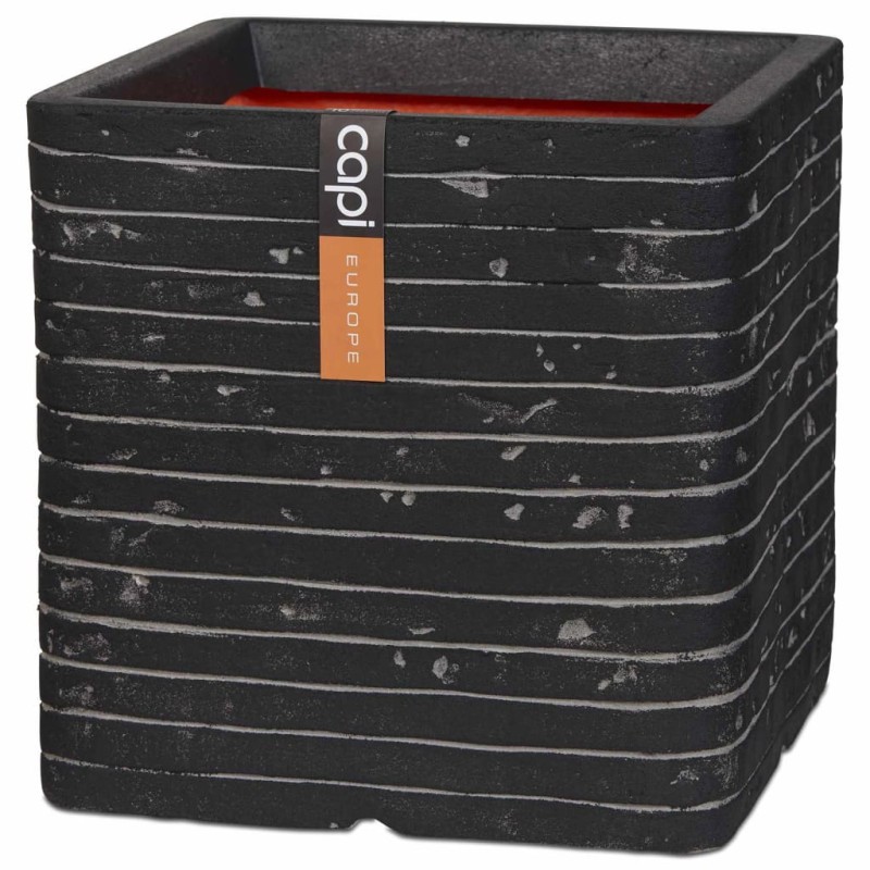 Capi Blumentopf Nature Row Quadratisch 40 x 40 cm Anthrazit KRWZ903 Capi Blumentopf Nature Row Quadratisch 40 x 40 cm Anthrazit KRWZ903