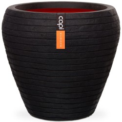 Capi Blumenkübel Nature Row Konisch 42x38 cm Schwarz KBLRO362