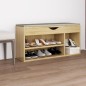 Schuhbank mit Kissen Sonoma-Eiche 104x30x49 cm Holzwerkstoff Schuhbank mit Kissen Sonoma-Eiche 104x30x49 cm Holzwerkstoff