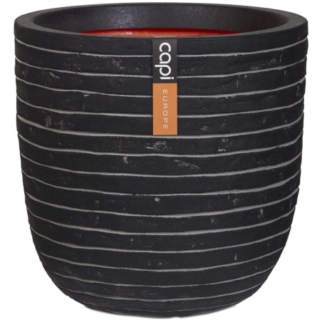 Capi Blumentopf Nature Row Oval 43 x 41 cm Anthrazit KRWZ933