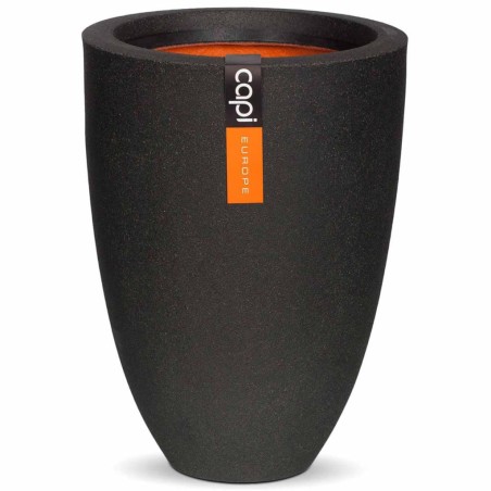 Capi Vase Urban Smooth Elegant Niedrig 36x47 cm Schwarz KBL782 