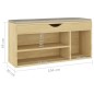 Schuhbank mit Kissen Sonoma-Eiche 104x30x49 cm Holzwerkstoff Schuhbank mit Kissen Sonoma-Eiche 104x30x49 cm Holzwerkstoff