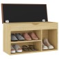 Schuhbank mit Kissen Sonoma-Eiche 80x30x47 cm Holzwerkstoff Schuhbank mit Kissen Sonoma-Eiche 80x30x47 cm Holzwerkstoff