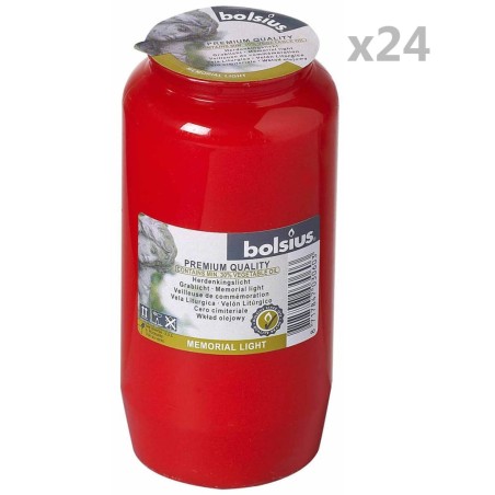 Bolsius Grablichter Compo No 7 24 Stk. Rot