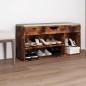 Schuhbank mit Kissen Räuchereiche 104x30x49 cm Holzwerkstoff Schuhbank mit Kissen Räuchereiche 104x30x49 cm Holzwerkstoff