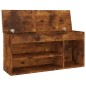 Schuhbank mit Kissen Räuchereiche 104x30x49 cm Holzwerkstoff Schuhbank mit Kissen Räuchereiche 104x30x49 cm Holzwerkstoff