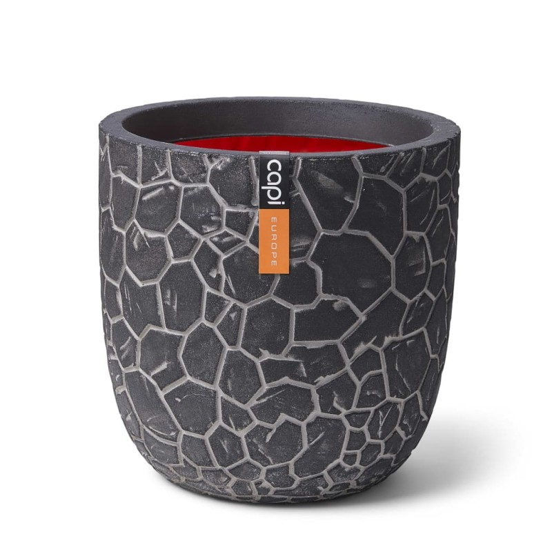 Capi Blumentopf Clay 43x41 cm Anthrazit Capi Blumentopf Clay 43x41 cm Anthrazit