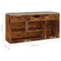 Schuhbank mit Kissen Räuchereiche 104x30x49 cm Holzwerkstoff Schuhbank mit Kissen Räuchereiche 104x30x49 cm Holzwerkstoff
