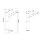 SCHÜTTE Waschtischarmatur für Aufsatzwaschbecken CORNWALL 196 mm Chrom SCHÜTTE Waschtischarmatur für Aufsatzwaschbecken CORNWALL 196 mm Chrom