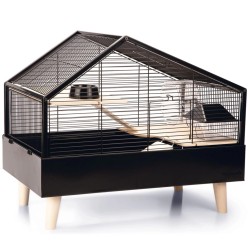 Beeztees Nagerkäfig Ayaz Schwarz 58x38x46 cm Metall