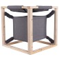 Quapas! Katzenbett mit Hängematte Catcube Grau M 54x54x54 cm Quapas! Katzenbett mit Hängematte Catcube Grau M 54x54x54 cm