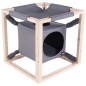 Quapas! Katzenbett mit Hängematte Catcube Grau M 54x54x54 cm Quapas! Katzenbett mit Hängematte Catcube Grau M 54x54x54 cm