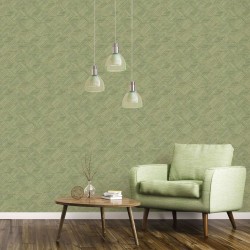 Evergreen Tapete Wicker Natural Grün