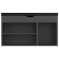 vidaXL Schuhbank mit Kissen Grau 80x30x47 cm Holzwerkstoff vidaXL Schuhbank mit Kissen Grau 80x30x47 cm Holzwerkstoff