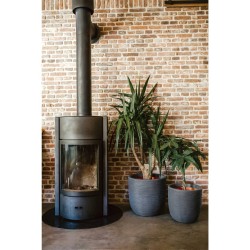 Capi Blumentopf Nature Rib 43x41 cm Dunkelgrau