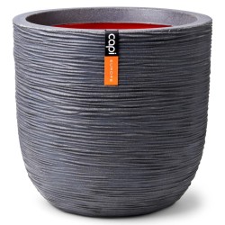 Capi Blumentopf Nature Rib 43x41 cm Dunkelgrau