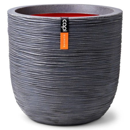 Capi Blumentopf Nature Rib 43x41 cm Dunkelgrau