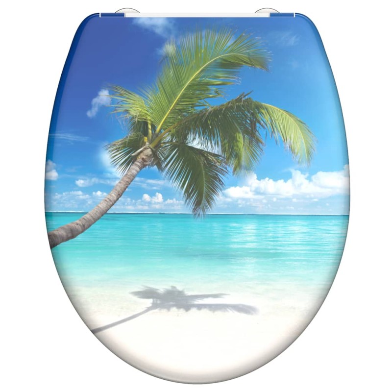 SCHÜTTE Toilettensitz mit Absenkautomatik CARRIBEAN Duroplast Bedruckt SCHÜTTE Toilettensitz mit Absenkautomatik CARRIBEAN Duroplast Bedruckt