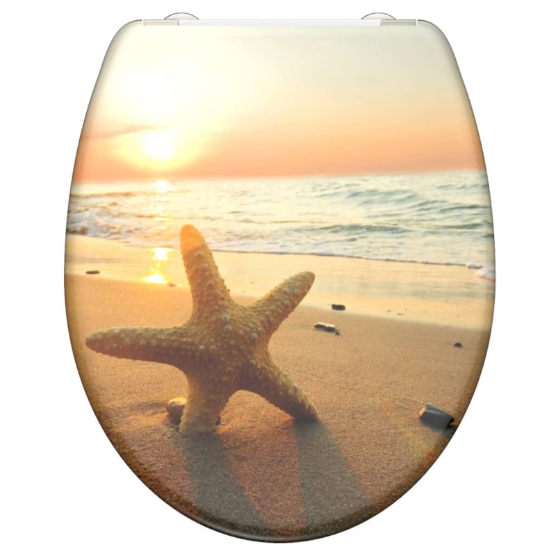 SCHÜTTE Toilettensitz mit Absenkautomatik SEA STAR Duroplast Bedruckt SCHÜTTE Toilettensitz mit Absenkautomatik SEA STAR Duroplast Bedruckt
