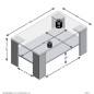 FMD Couchtisch mit Ablage Matera-Grau und Artisan-Eiche FMD Couchtisch mit Ablage Matera-Grau und Artisan-Eiche
