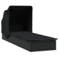 Sonnenliege mit Faltdach Schwarz 213x63x97 cm Poly Rattan Sonnenliege mit Faltdach Schwarz 213x63x97 cm Poly Rattan