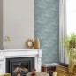 DUTCH WALLCOVERINGS Tapete Palmwedel Blau und Grau DUTCH WALLCOVERINGS Tapete Palmwedel Blau und Grau