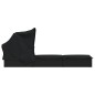 Sonnenliege mit Faltdach Schwarz 213x63x97 cm Poly Rattan Sonnenliege mit Faltdach Schwarz 213x63x97 cm Poly Rattan