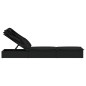 Sonnenliege mit Faltdach Schwarz 213x63x97 cm Poly Rattan Sonnenliege mit Faltdach Schwarz 213x63x97 cm Poly Rattan