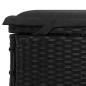 Sonnenliege mit Faltdach Schwarz 213x63x97 cm Poly Rattan Sonnenliege mit Faltdach Schwarz 213x63x97 cm Poly Rattan